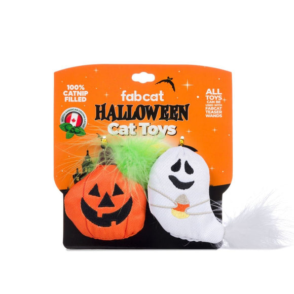 Pumpkin & Ghost Cat Toys